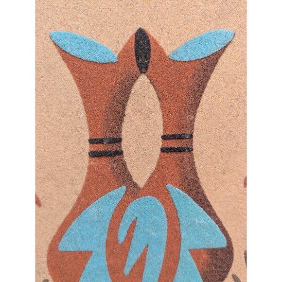 Vtg. M. Goldtooth Framed Navajo Sand Painting Signed  9.5" X9.5" Native American - Picture 2 of 16